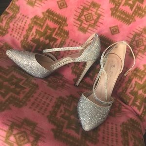 Sparkling Iridescent Strap Heel